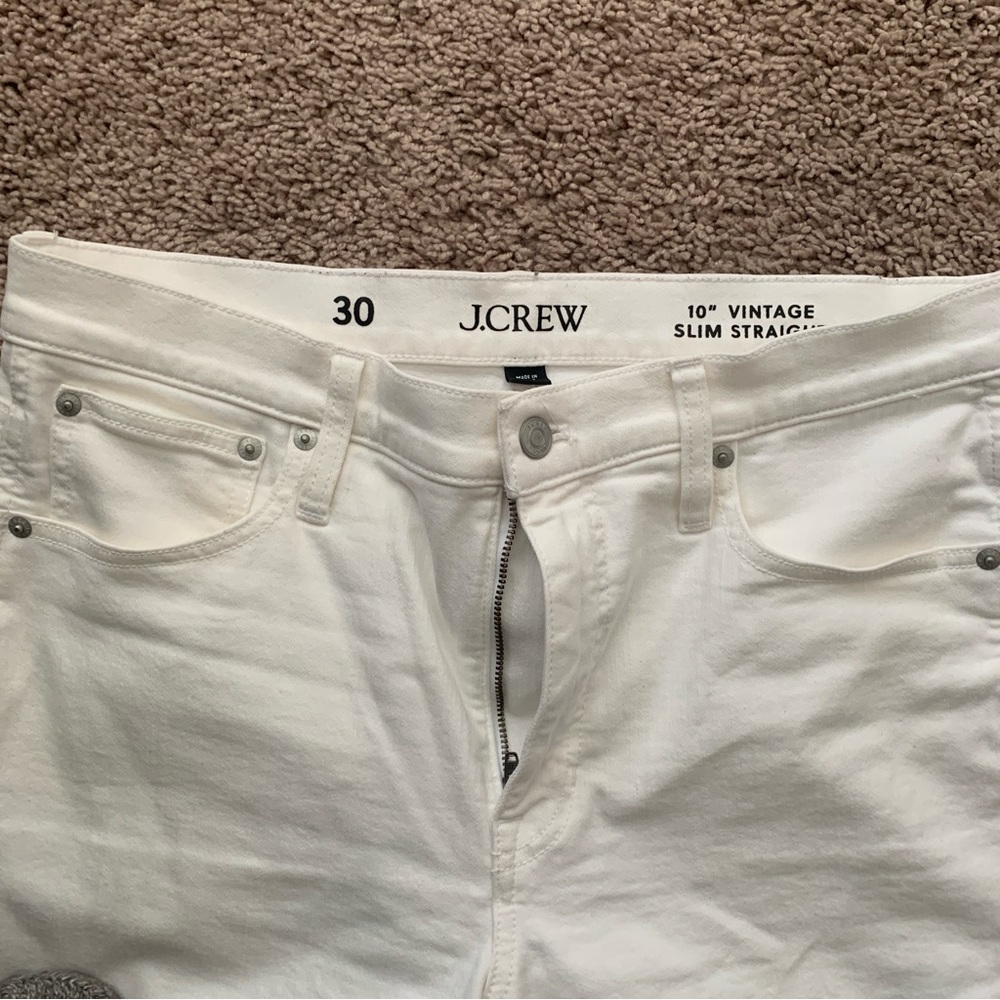 NWOT JCrew 10” Vintage Slim-Straight Jean in White Wash Size 30 - Picture 3 of 4